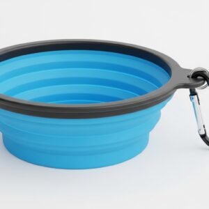 Collapsible Silicone Pet Bowl, Portable Foldable Travel Dish for Dogs & Cats