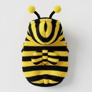 Cute Bee Design Pet Hoodie, Soft Winter Wear for Dogs & Cats