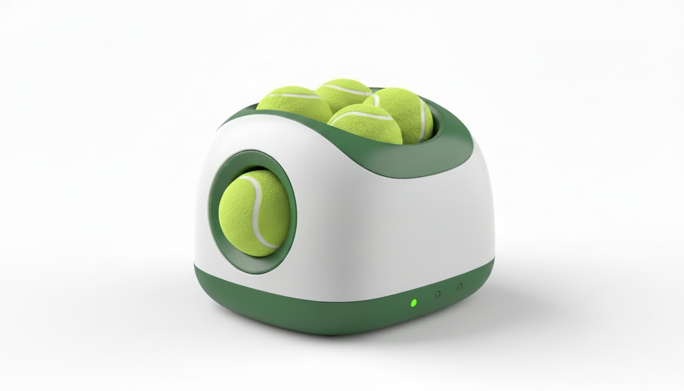 Automatic Dog Ball Launcher, Interactive Fetch Machine with Adjustable Distance