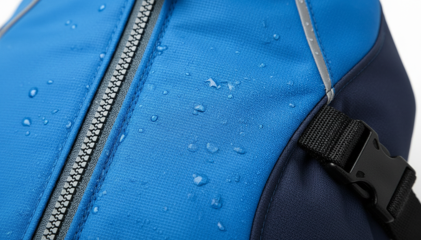 Reflective Waterproof Dog Rain Jacket, Lightweight Adjustable Design, Medium Blue - Image 6