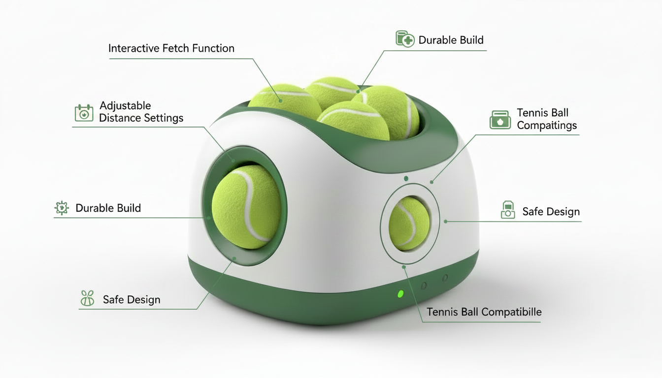 Automatic Dog Ball Launcher, Interactive Fetch Machine with Adjustable Distance - Image 8